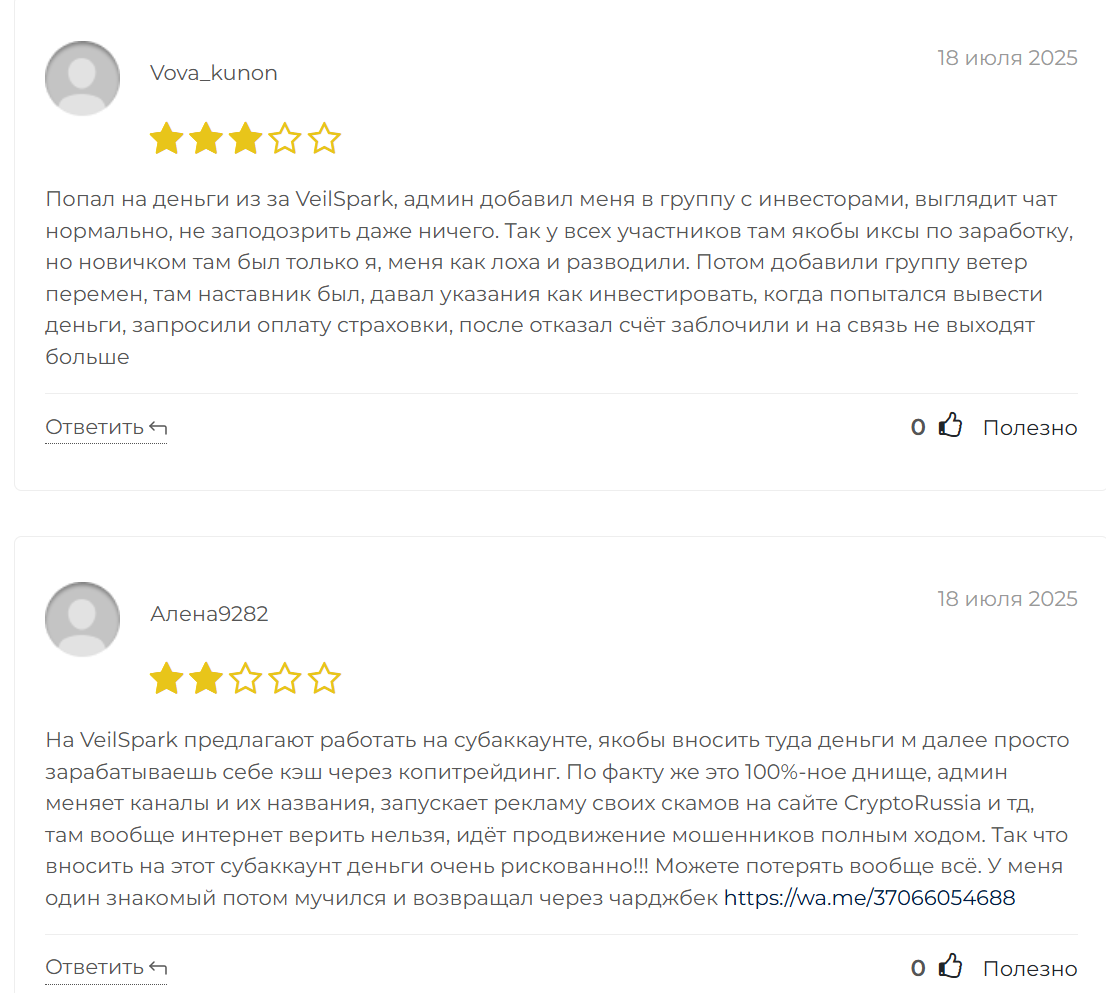 veilspark отзывы