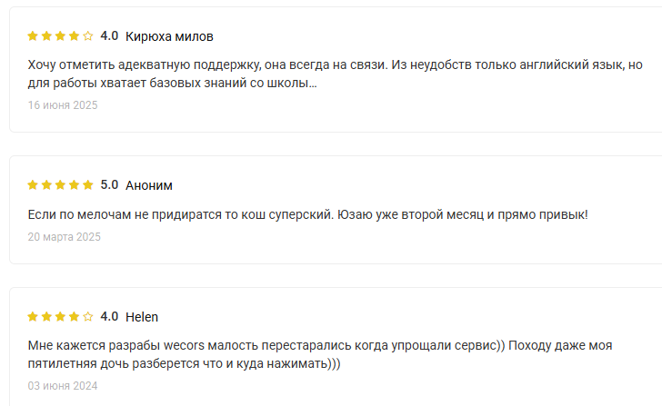 wecors кошелек
