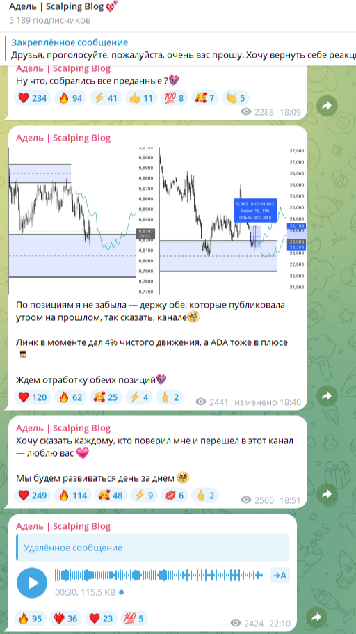Адель Scalping Blog трейдер