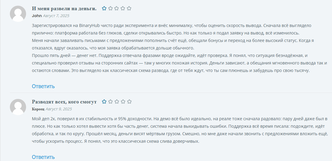 Binaryhub отзывы