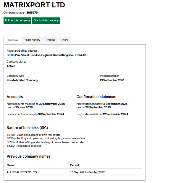 Matrixport Technologies Ltd Matrixport Technologies Ltd