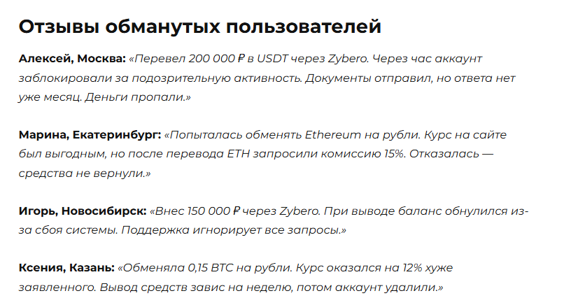 Zybero обменник