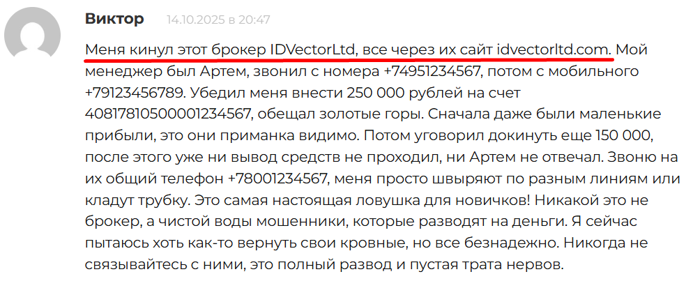 idvectorltd что это