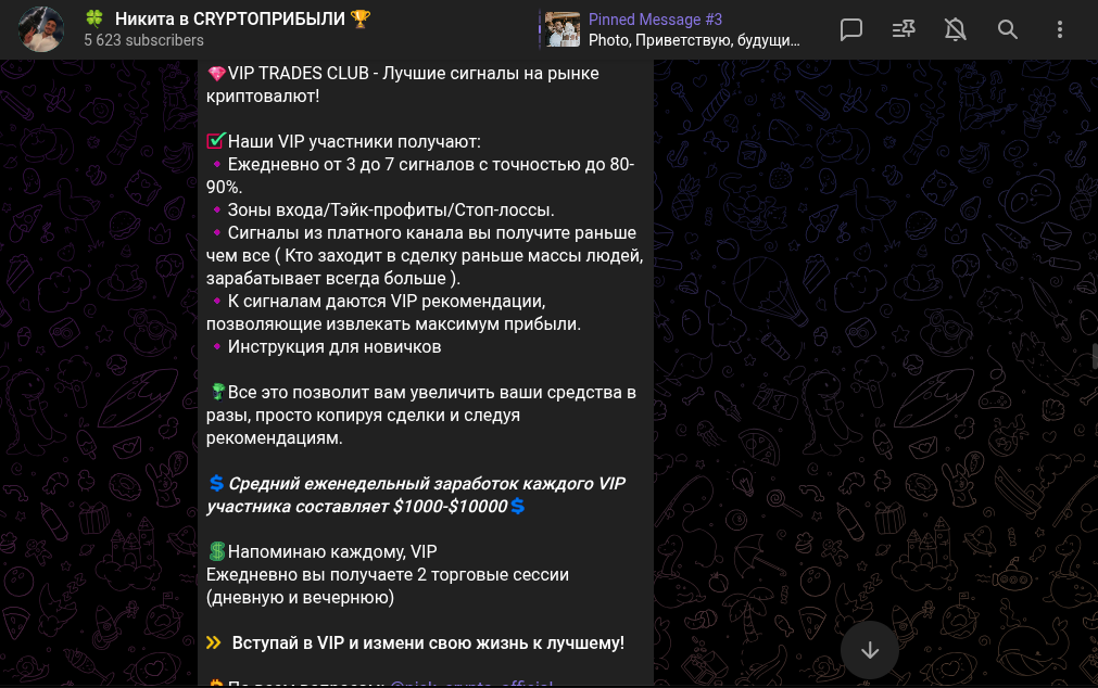 Никита в CRYPTO Прибыли