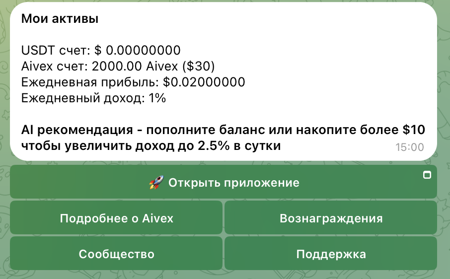 отзывы о боте aivex