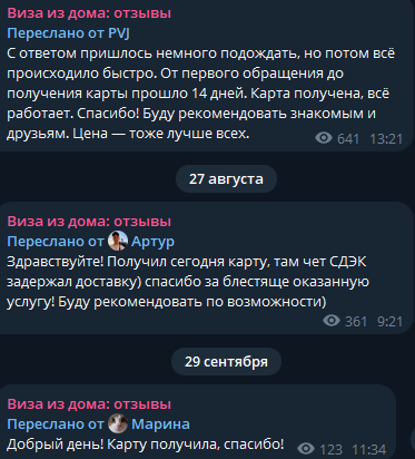 виза из дома отзывы
