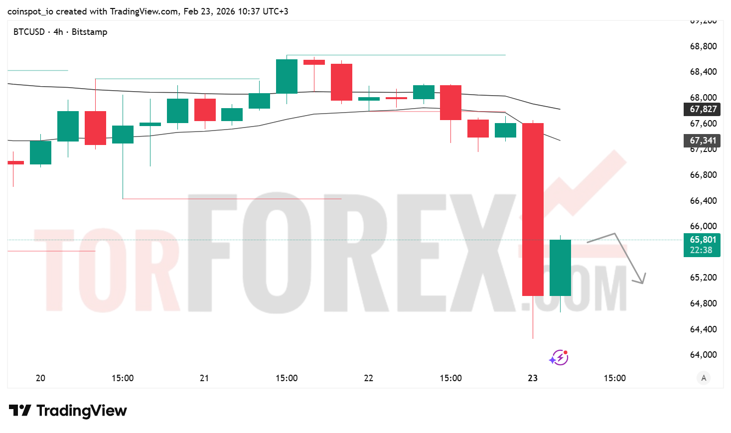 Прогноз цены BTC/USD на 24 февраля 2026 года