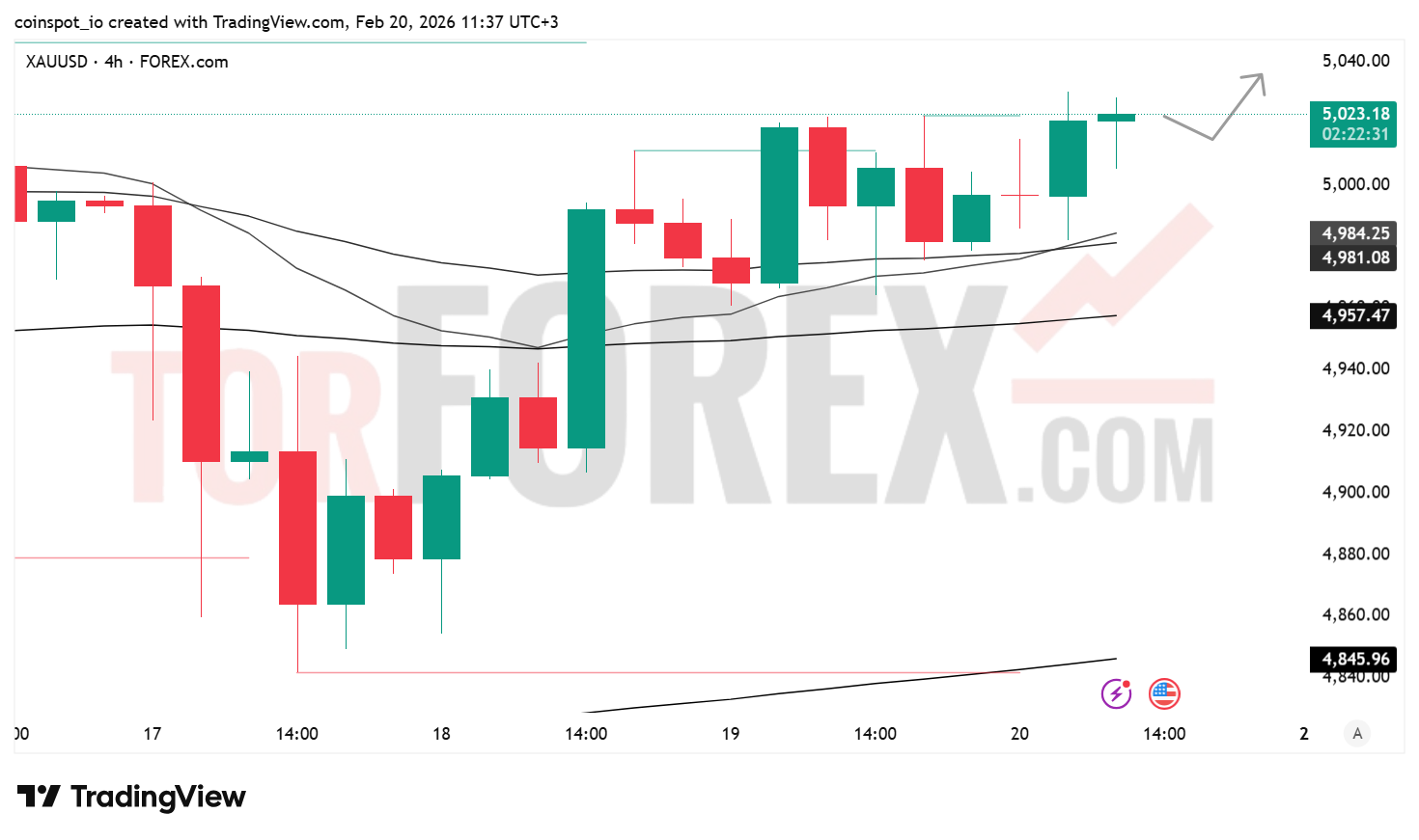Прогноз цены XAU/USD на 21 февраля 2026 года